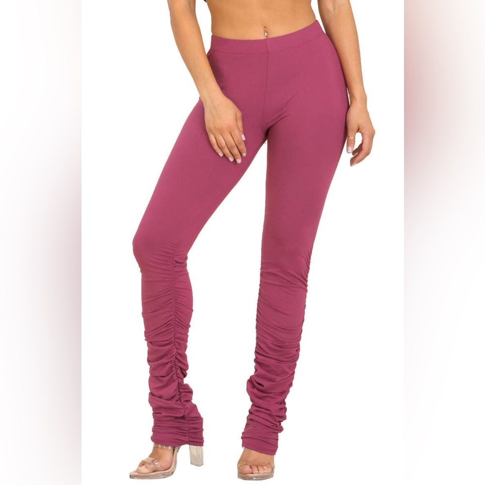 Dani Magenta Ruched Pant - Picture 5 of 6